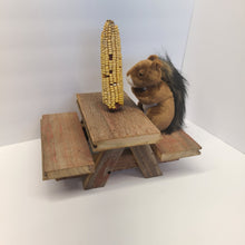 Load image into Gallery viewer, Squirrel Picnic Table Reclaimed Barnwood