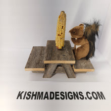 Load image into Gallery viewer, Squirrel Picnic Table Reclaimed Cedar