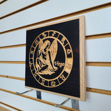 Load image into Gallery viewer, Virgo Zodiac Engraved Wood Sign