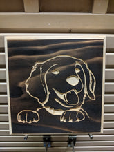 Load image into Gallery viewer, Golden retriever pup Engraved Wood Sign