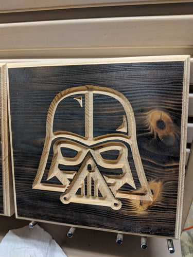 Vader Engraved Wood Sign