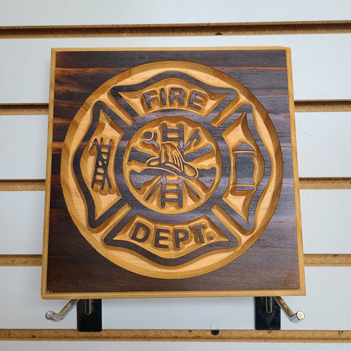 Fire Department Engraved Wood Sign