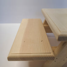 Load image into Gallery viewer, Squirrel Picnic Table Raw Wood with Decrative Edges