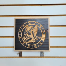 Load image into Gallery viewer, Virgo Zodiac Engraved Wood Sign