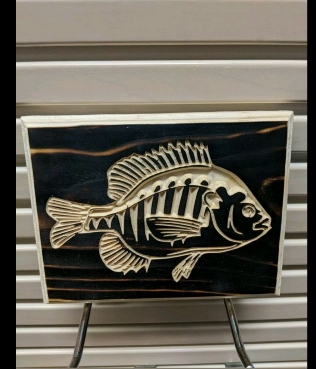 Bluegill Fish Engraved Wood Sign