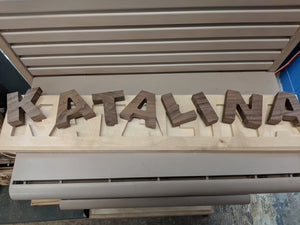 Kid's name puzzle cut out