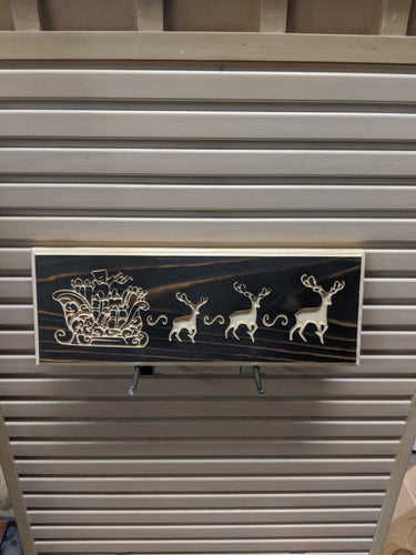 Christmas sleigh Engraved Wood Sign