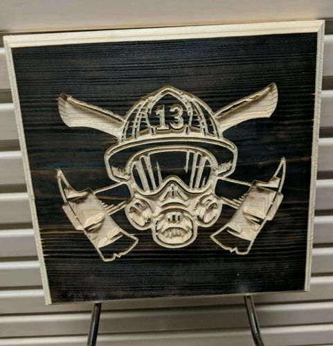 Fireman Engraved Wood Sign