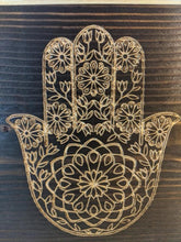 Load image into Gallery viewer, Hamsa Engraved Wood Sign