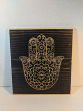 Load image into Gallery viewer, Hamsa Engraved Wood Sign