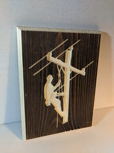 Load image into Gallery viewer, Lineman Engraved Wood Sign