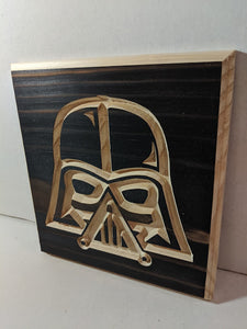 Vader Engraved Wood Sign